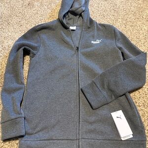 Puma Full Zip Hoodie Gray Boys Size XL 18 20 NWT